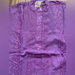 New vintage 100% cotton embroidered bohemian hippie top